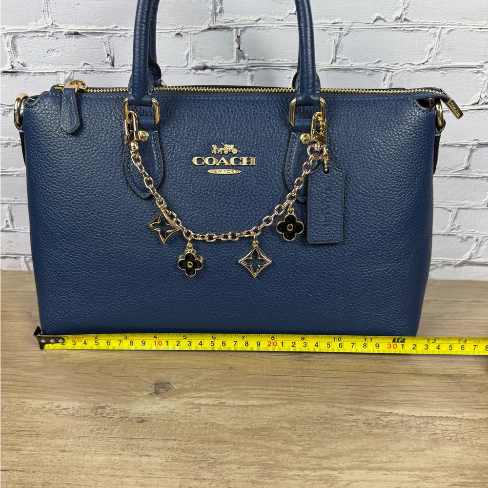 Coach Georgia Satchel Bag Deep blue free unbranded chain CR156 price is firm - Picture 12 of 16